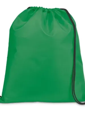 CARNABY. Sac à dos 210D avec cordons de serrage noirs – Vert