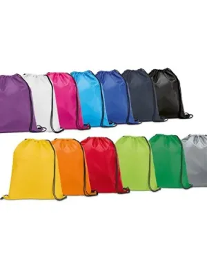 CARNABY. Sac à dos 210D avec cordons de serrage noirs
