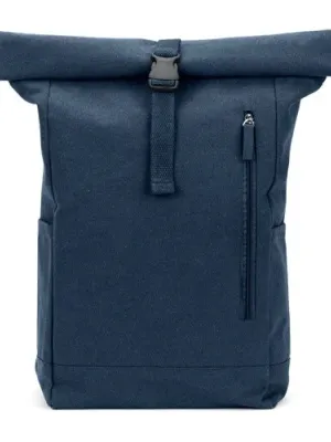 SAINT. Mochila enrollable de algodón reciclado y poliéster reciclado (380 g/m²)