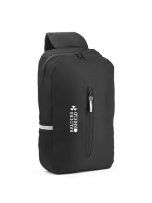 DELFOS. 300D recycled polyester and 600D recycled polyester single strap backpack, with 210D recycled polyester lining