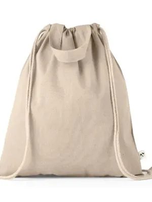 RISSANI. Sac à dos avec coton recyclé (70%) et polyester (30% rPET) (140 g/m²) – Naturel