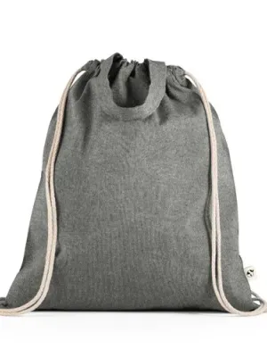 RISSANI. Sac à dos avec coton recyclé (70%) et polyester (30% rPET) (140 g/m²) – Noir