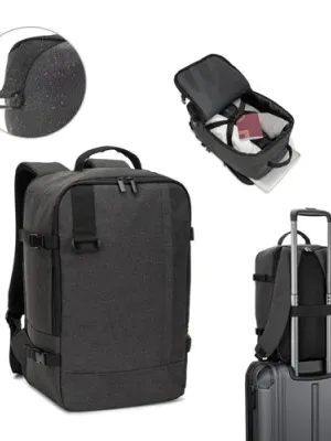 CIES. Backpack made from high-density 600D recycled polyester, meeting airline size requirements