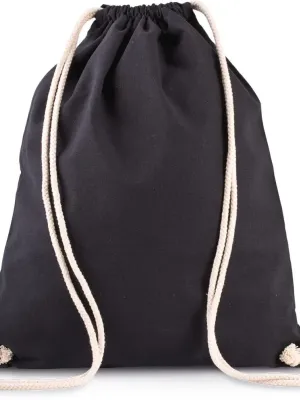 Sac à dos en coton bio avec cordelettes