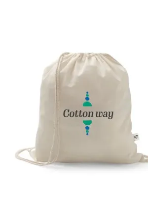 SALAMANCA. Bolsa tipo mochila de algodón reciclado (70%) y poliéster (30% rPET) (150 g/m²)