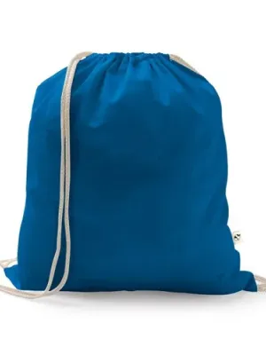 ISTANBUL. Backpack made from recycled cotton (70%) and polyester (30% rPET) (150 g/m²) – Bleu royal