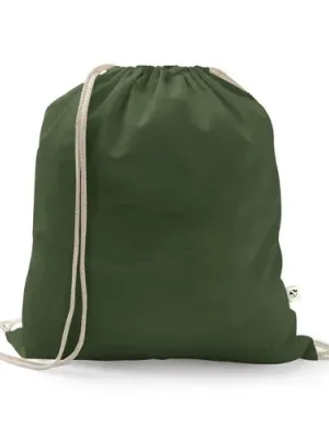 ISTANBUL. Backpack made from recycled cotton (70%) and polyester (30% rPET) (150 g/m²) – Vert kaki