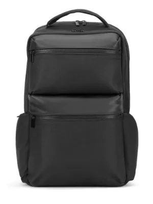 COPENHAGEN. Mochila de sarga reciclada repelente al agua con dos grandes bolsillos delanteros de 17'3 pulgadas