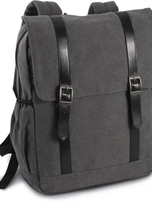 Mochila de lona con solapa