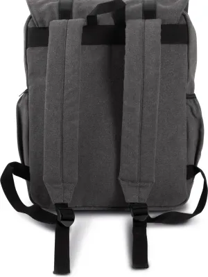 Mochila de lona con solapa – Washed Dark Grey