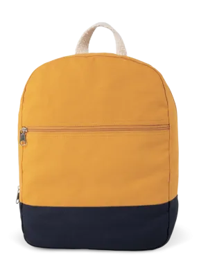 Sac à dos essentiel en coton – Cumin Yellow / Navy