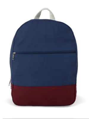 Sac à dos essentiel en coton – Indigo / Wine