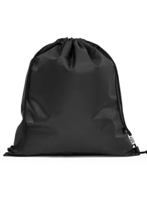 PEMBA. Sac-à-dos ficelle en polyester recyclé (100% rPET) 190T – Noir