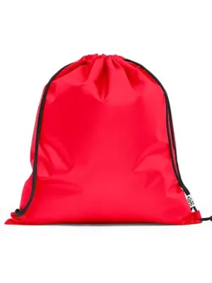PEMBA. Sac-à-dos ficelle en polyester recyclé (100% rPET) 190T – Rouge