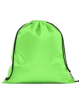 PEMBA. Sac-à-dos ficelle en polyester recyclé (100% rPET) 190T – Vert clair