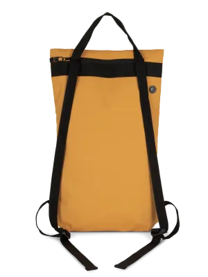 Mochila plana reciclada de estilo urbano – Cumin Yellow