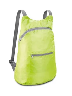BARCELONA. 210D ripstop polyester foldable backpack – Vert clair