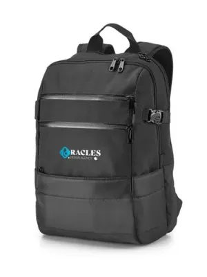 ZIPPERS BPACK. 15'6" Laptop backpack in 300D polyester and 840D jacquard