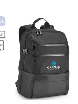 ZIPPERS BPACK. 15'6" Laptop backpack in 300D polyester and 840D jacquard