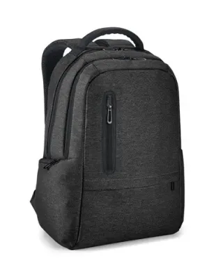 RE-BOSTON. Mochila para portátil de nailon reciclado resistente al agua 2Tone con compartimento 210D – Noir
