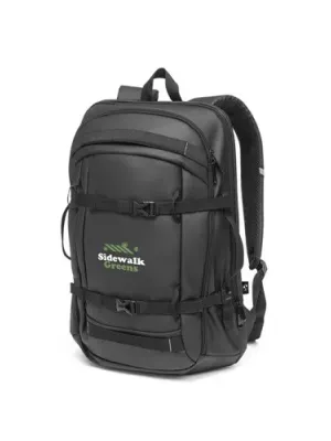 KAMPALA. Sac à dos pour ordinateur portable en polyester recyclé haute densité 900D, avec revêtement imperméable et doublure en
