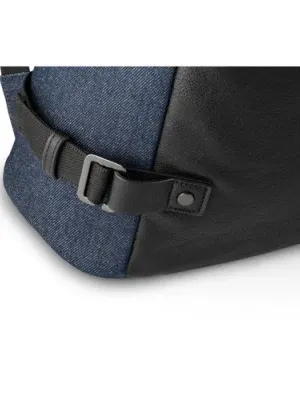 DIVERGENT BACKPACK I. 15'6" Laptop backpack in denim and PU