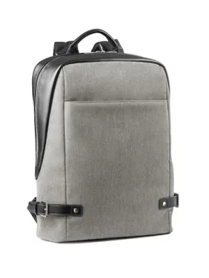 DIVERGENT BACKPACK II. Backpack for laptop up to 15'6'' in fabric and PU – Beige