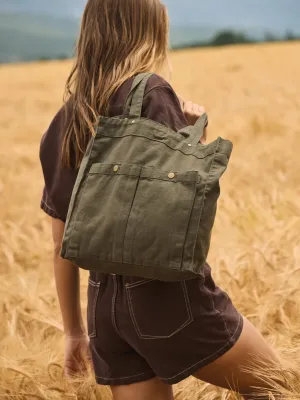 Sac à main à double poche frontale