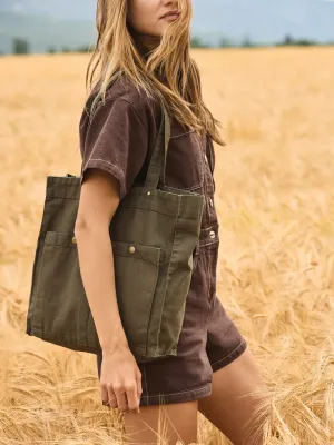 Sac à main à double poche frontale