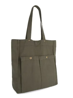 Sac à main à double poche frontale