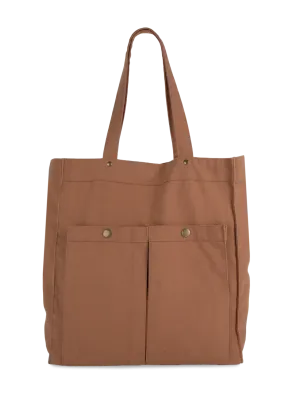 Sac à main à double poche frontale – Washed Russet