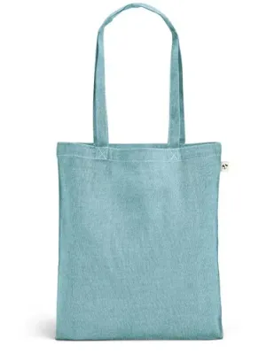 RYNEK. Recycled cotton bag (70%) and polyester (30% rPET) (140 g/m²) – Bleu clair