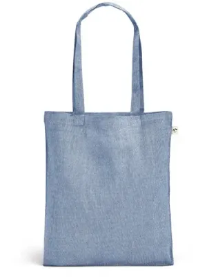 RYNEK. Recycled cotton bag (70%) and polyester (30% rPET) (140 g/m²) – Bleu