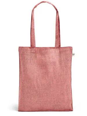 RYNEK. Recycled cotton bag (70%) and polyester (30% rPET) (140 g/m²) – Rouge