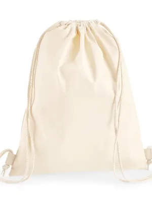 Premium cotton gym bag – Natural