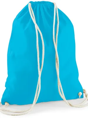 Bolsa de gimnasio de algodón – Surf Blue