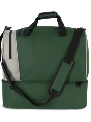 Sac de sport avec fond rigide – Forest Green / Light Grey