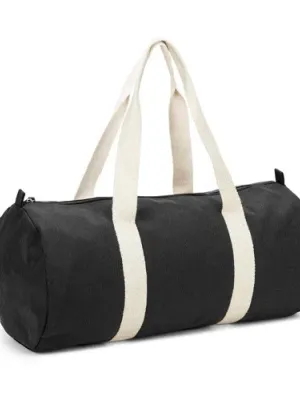 SAINT SPORT. Bolsa de deporte de algodón reciclado y poliéster reciclado (380 g/m²) – Noir