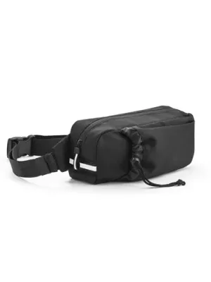 DELFOS POUCH. 300D recycled polyester and 600D recycled polyester waist bag with reflective elements – Noir