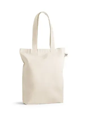 GIRONA. Cotton (50%), recycled cotton (30%) and polyester (20% rPET) bag (220 g/ m²) – Naturel clair