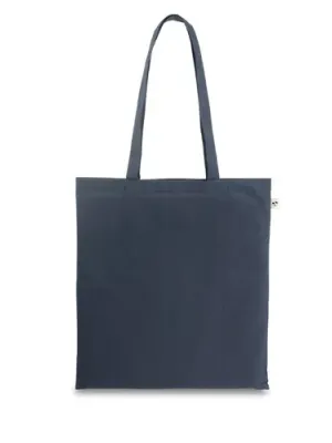 CAIRO. Bag in recycled cotton (70%) and polyester (30% rPET) (180 g/m²) – Bleu marine
