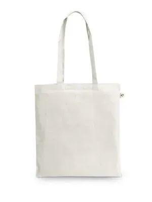 MEXICO. Bolsa fabricada en algodón reciclado (70%) y poliéster (30% rPET) (150 g/m²) – Blanc