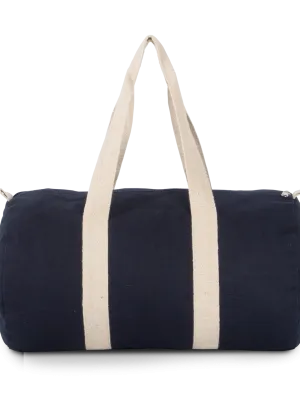Bolsa de tela de algodón tipo tote – Navy / Off White