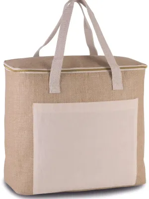 Sac isotherme en jute - grand modèle