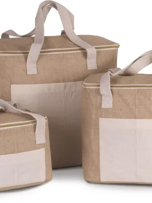 Sac isotherme en jute - grand modèle