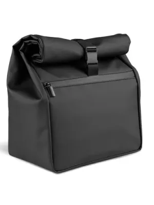 AZORES COOLER. PU roll-top cooler bag with PEVA insulation (7L) – Noir