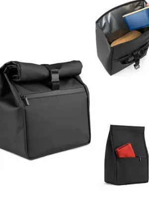 AZORES COOLER. PU roll-top cooler bag with PEVA insulation (7L)
