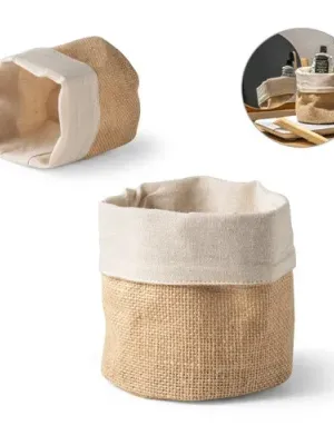 DUCASSE. Sac multi-usage en coton (120g/m²) et toile de jute (260g/m²)