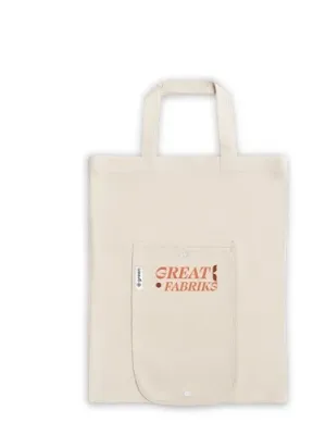 BEIRUT. Sac pliable en coton (50%), coton recyclé (30%) et polyester (20% rPET) (140 g/m²)