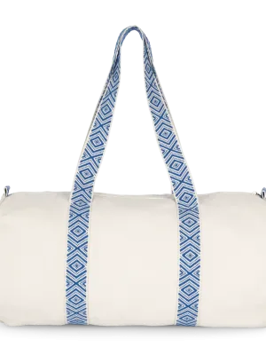 Sac polochon écoresponsable – Ecume / Ethnic Blue